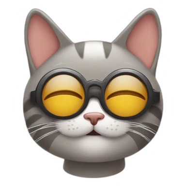 Cat covering eyes playfully sticker