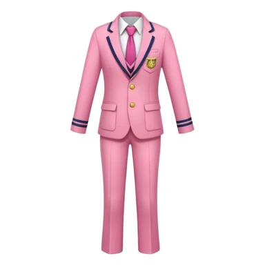 pink academia uniform with pants sticker