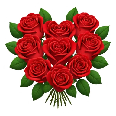heart bouquet sticker