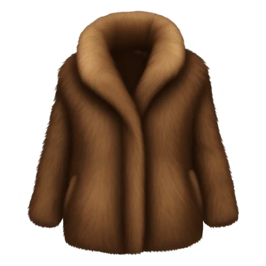 Brown fur coat for women sticker