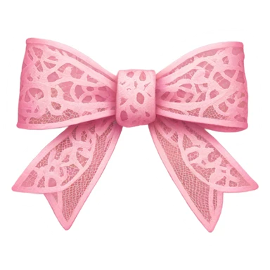 Pink lace bow sticker