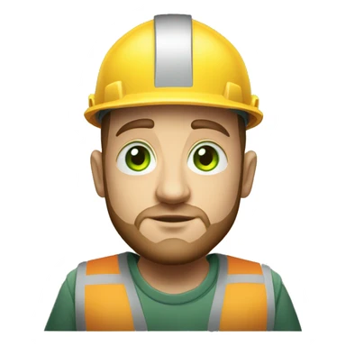 mac miller as construction worker with green eyes realism sticker