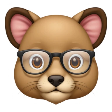 gözlüklü hayvanlar sticker