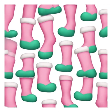 Pink Christmas stocking  sticker