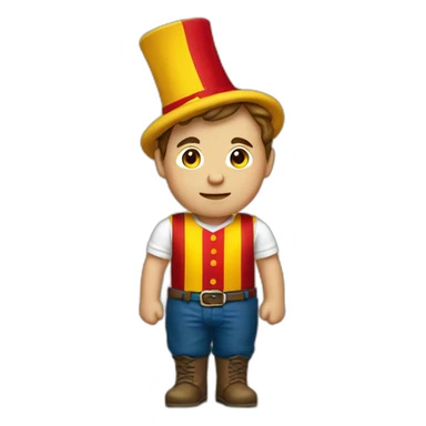 Catalan caganer dressed like a typical Catalan male sticker