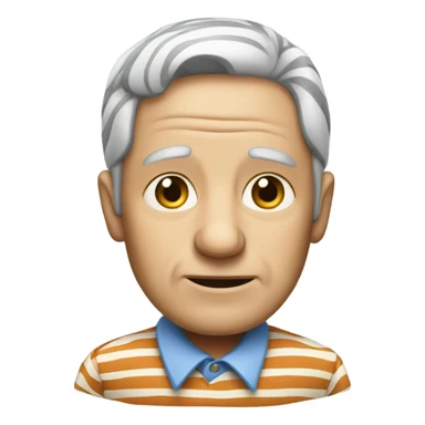 old man in striped shirt sticker