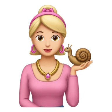 Rosa mujer comprando collares de caracol sticker