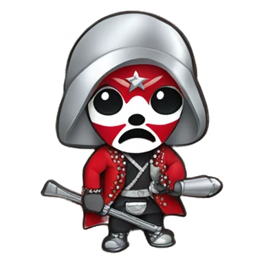 Rebels in red with silver rhinestones  sticker