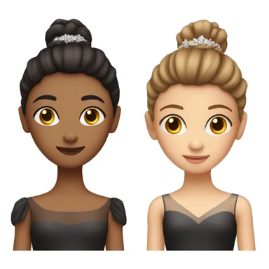 Two ballerina best friends one Hispanic and one white sticker