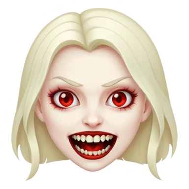 vampire girl tooth sticker