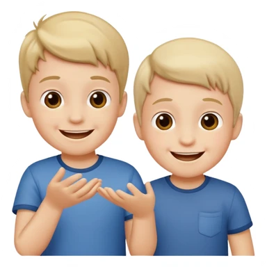 2 little boys playing sticker