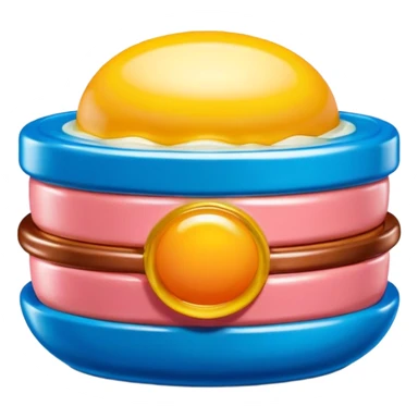 SPAM AND EGGS sculpture in jeff koons style sticker