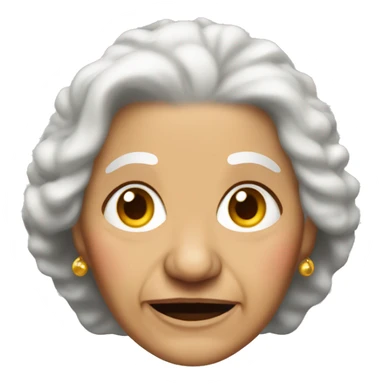 very old white hair hispanic grandma  sticker
