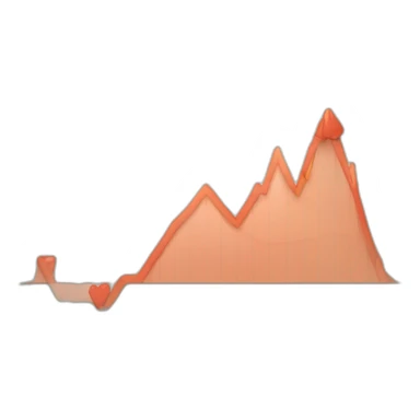 line graph shrinking sticker