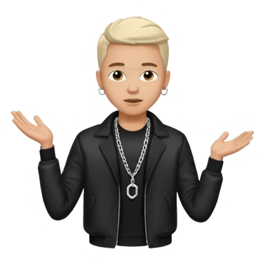 cool men person shrug pose sticker