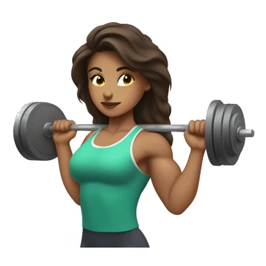 3 strong brunette girls doing weightlifting sticker
