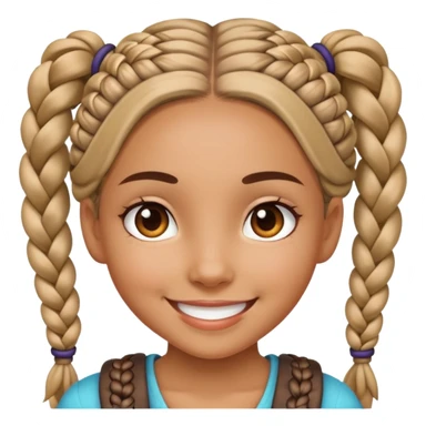 Girl with braids  sticker