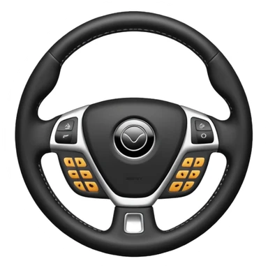 car with just a steering wheel  sticker