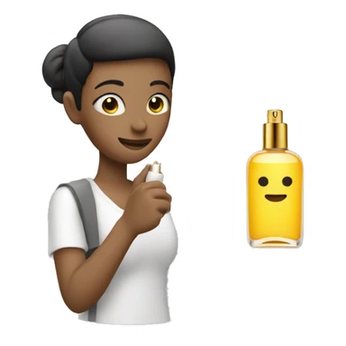 Perfume in hand spraying sticker