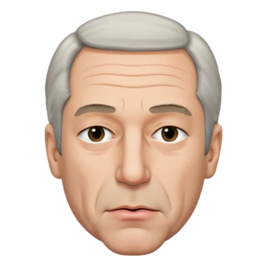 Jeffrey Epstein with eyes shut and puckered lips sticker
