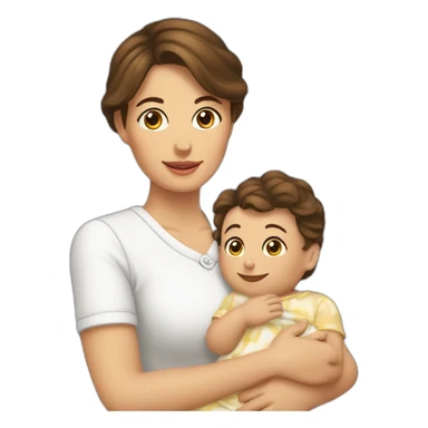 Femme espagnole et son bébé sticker