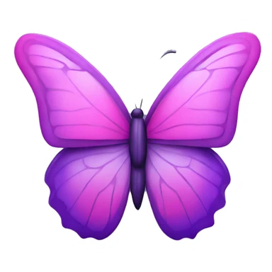 A butterfly in cool purple and pink sticker