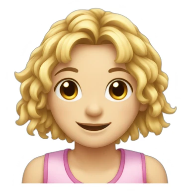 Smiling girly mops sticker