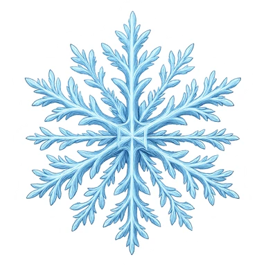 snowflake, digital illustration sticker