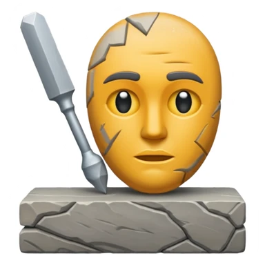 
half sculpture, with chisel sticker