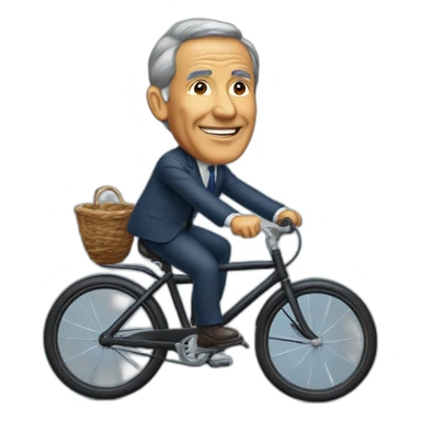 Marcelo rebelo de Sousa riding bicycle sticker