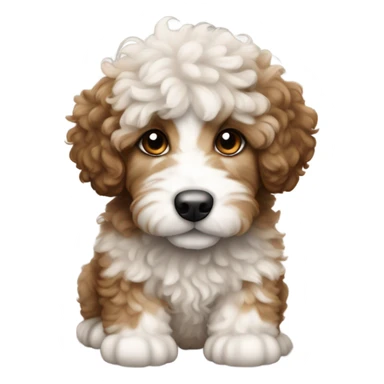 Bernadoodle puppy  sticker