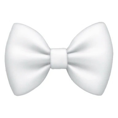 minimalist emoji white bow sticker