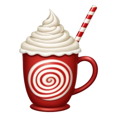 Steaming peppermint hot cocoa in a festive holiday mug sticker