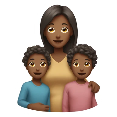 Mom with four kids sticker