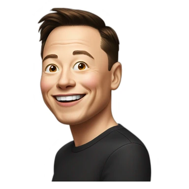 winking face with tongue elon musk sticker