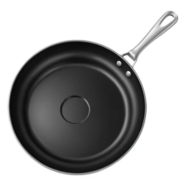 Black empty Fry Pan sticker