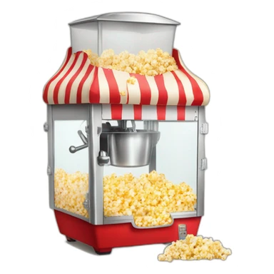 A popcorn machine of candies sticker