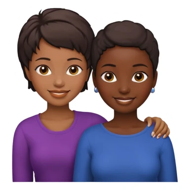 Ma meilleur amie et moi (femme) africaine cheveux court sticker