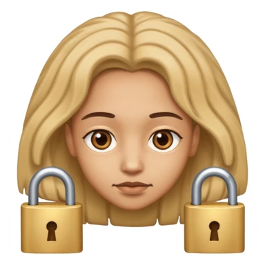 light skin with locks sticker