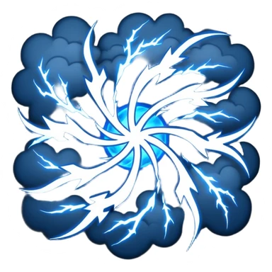 Wiz 101 casting sigil inspired storm magic, compose it of swirling clouds and lightning bolts  sticker