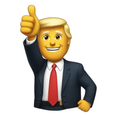 Trump thumbs up sticker
