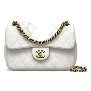 White Chanel bag sticker