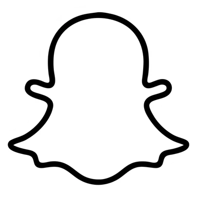 Snapchat ghost logo, simple social media icon sticker