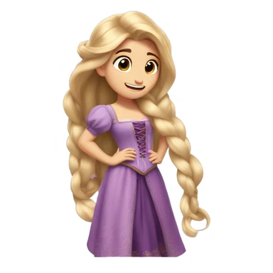 Disneys Rapunzel as an emoji sticker