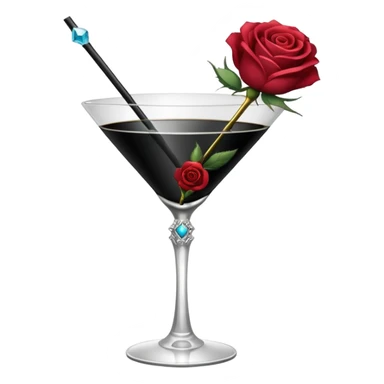🍸+🍹+🖤+🌹 sticker