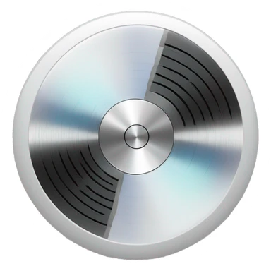 A white circular music player. sticker