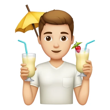 Shit drinking pina colada sticker