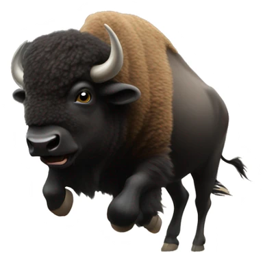 a buffalo running into a storm sticker
