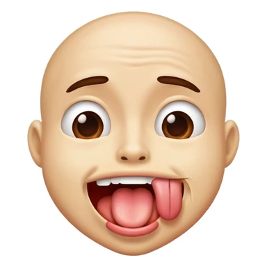 Person shaking there tongue  sticker