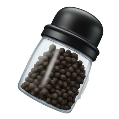 transparent black pepper shaker sticker